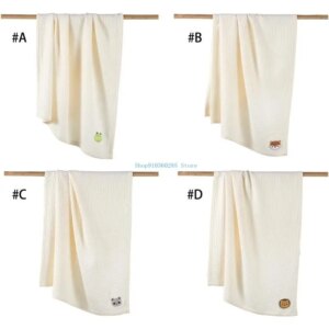 K9FF Newborns Blanket Baby Cotton Bath Towel Receiving Blanket Kindergarten Quilts