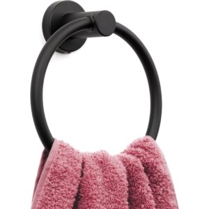 Matte black towel ring stainless steel wall-mounted kitchen and bathroom towel rail