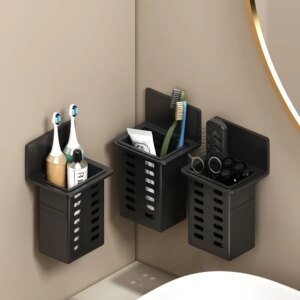 1 functional toothpaste bathroom toothbrush stand wall-mounted toothbrush storage rack bathroom storage rack