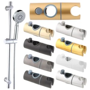 Adjustable Shower Bracket ABS Replacement Sturdy Bath Room Shower Rail Head Slider Holder  Bathroom Products Accessories