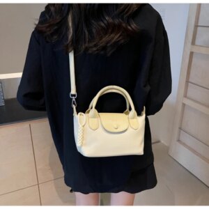 2025 NEW Trendy! Korean - Style Nylon Shoulder Bag - Retro Mini Square Dumpling Bag, Versatile for Spring & Summer
