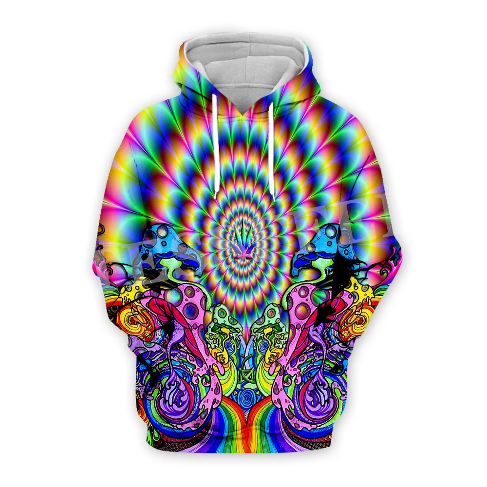 Mushroom Forest Plants Fungus Trippy Abstract Psychedelic Hippie Tracksuit Harajuku Pullover Streetwear Casual Jacket Hoodies 29
