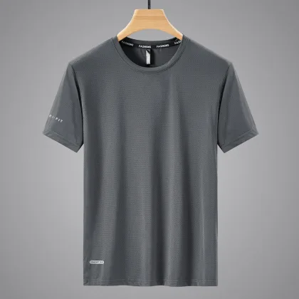 Quick Dry Sport T Shirt Men'S 2024 Short Sleeves Summer Casual White Plus OverSize 6XL 7XL 8XL 9XL Top Tees GYM Tshirt Clothes