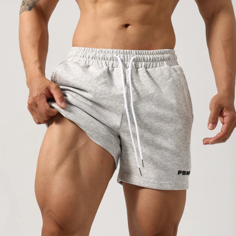 Men's casual sports shorts Cotton fitness stretch 3 point pants, suitable for daily outdoor beach travel