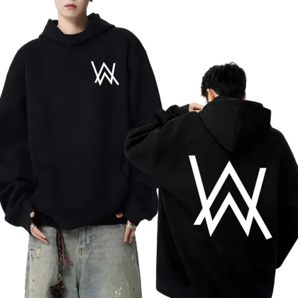 Hot Sale New Heavy Mental AlanWalker printed Hoodies Men Women vintage Oversized streetwear Unisex Fleece Long sleeve Sweatshirt