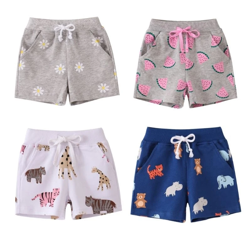 Little maven Kids Summer Clothes Cotton Short Pants Lovely Cartoon Trousers Shorts Soft and Comfort for Kids 2-7 year