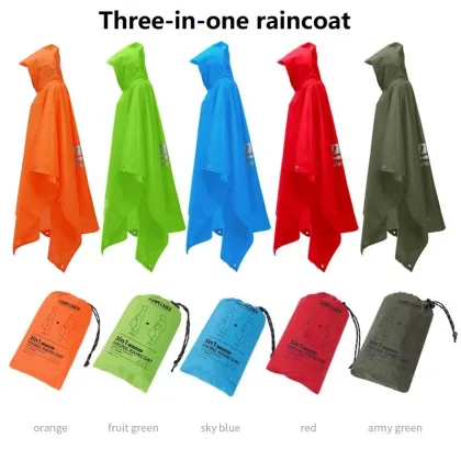 New Waterproof Rain Resistant Men's Raincoat with Hood Rain Jackets Adult Big Size Raincoat Waterproof Cape Rain Poncho XYJ03