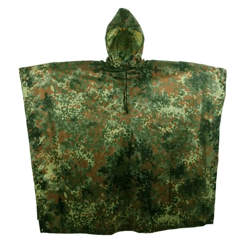 Tactics Flecktar Portable Camouflage Waterproof Rain Protection Cape Adult Poncho Raincoat Cloak Travel Rainproof Motorcycle Man