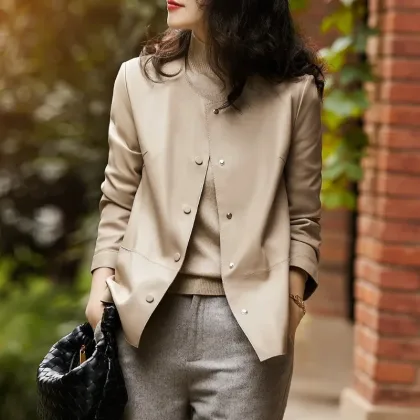 Winter Women's Coats On Offer With High Quality Bomber Leather Jacket Women Autumn Cold Baseball Clothes Fashion Trend Clothing