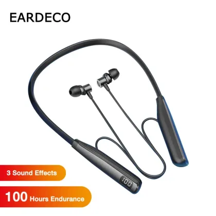 EARDECO 100 Hours Wireless Headphones Sport Bluetooth Headphone Neckband Earphones Stereo Headphone Bass Earbuds 3 Sound Effects