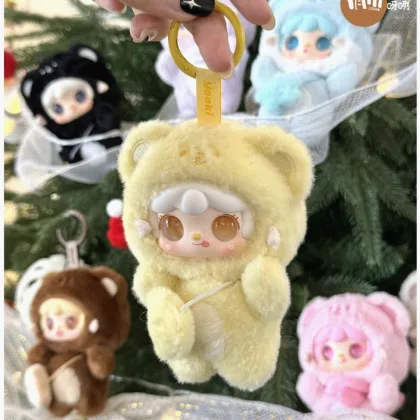 New Yooki V4 10cm Pendant Gen Bite Bear Series Vinyl Mini Blind Box Cute Decor Collection Figurine Kid Bestie Girl New Year Gift