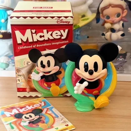 Disney Mickey Mouse Boundless Series Blind Box Toys Cute Colorful Handmade Model Ornament Mystery Box Children'S Birthday Gift