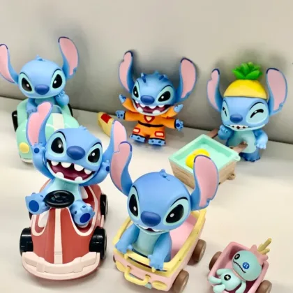 New Anime Character Tour Series Cute Alien Dog Stitch Mysterious Blind Box Cute Handmade Ornament Cycling Diary Birthday Gift