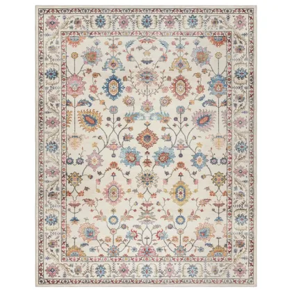 vikama Printed Indoor Boho Area Rug - Non Slip  Super Strong,Printed Rug Home Décor for Entryway, Bedroom, Living Room Decor
