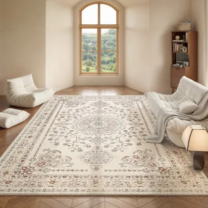 Living Room Carpet Retro French Plush Bedroom Rug Home Large Area Luxury High-end Custom Soft Coffee Table Floor Mats Tapete 양탄자