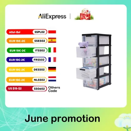 PP Plastic Storage Cabinet 5 Drawers Stackable Clothes Storage Box Organizer HOT