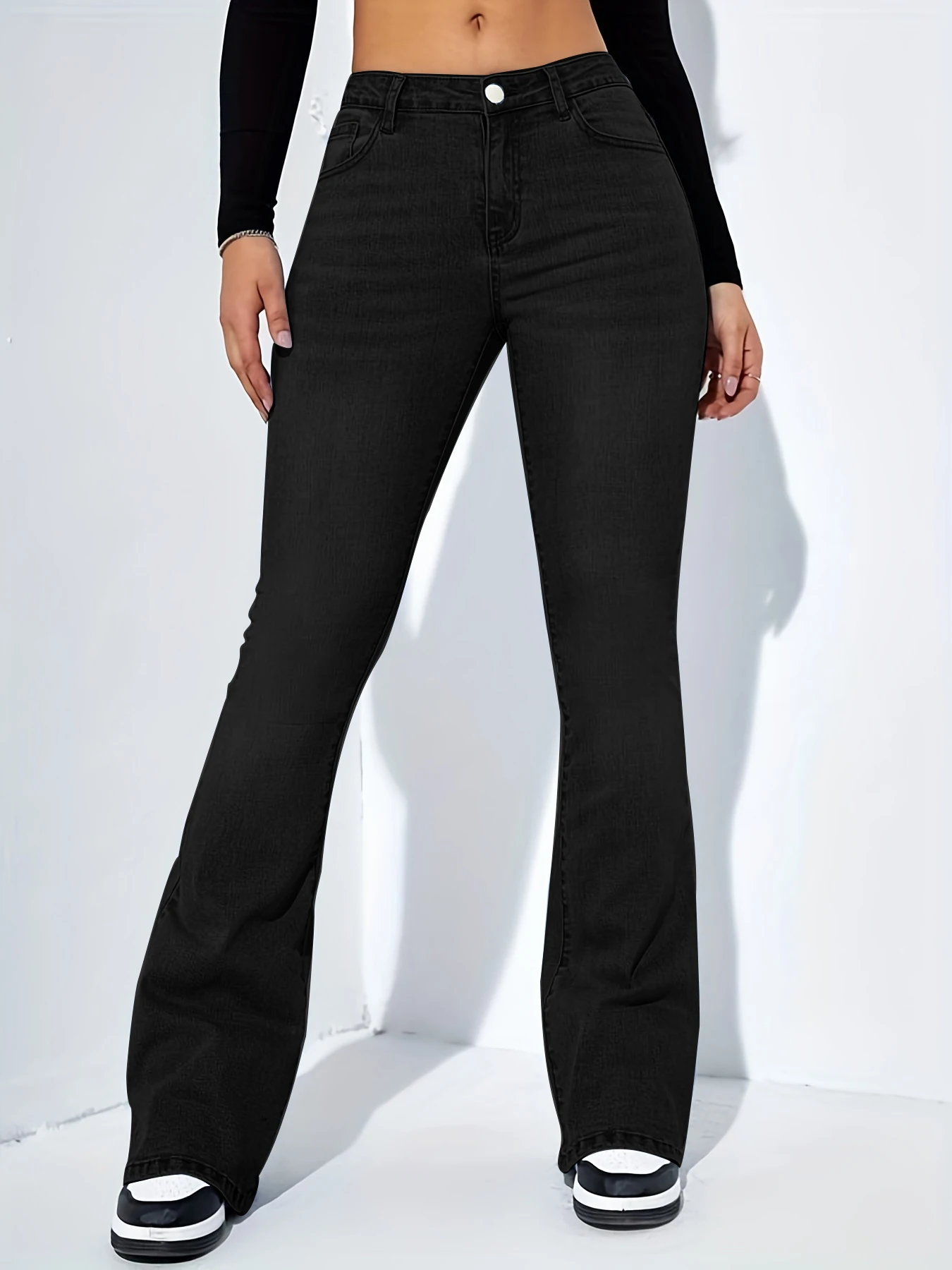 Women's new micro-La jeans high waist stretch comfortable all-match
