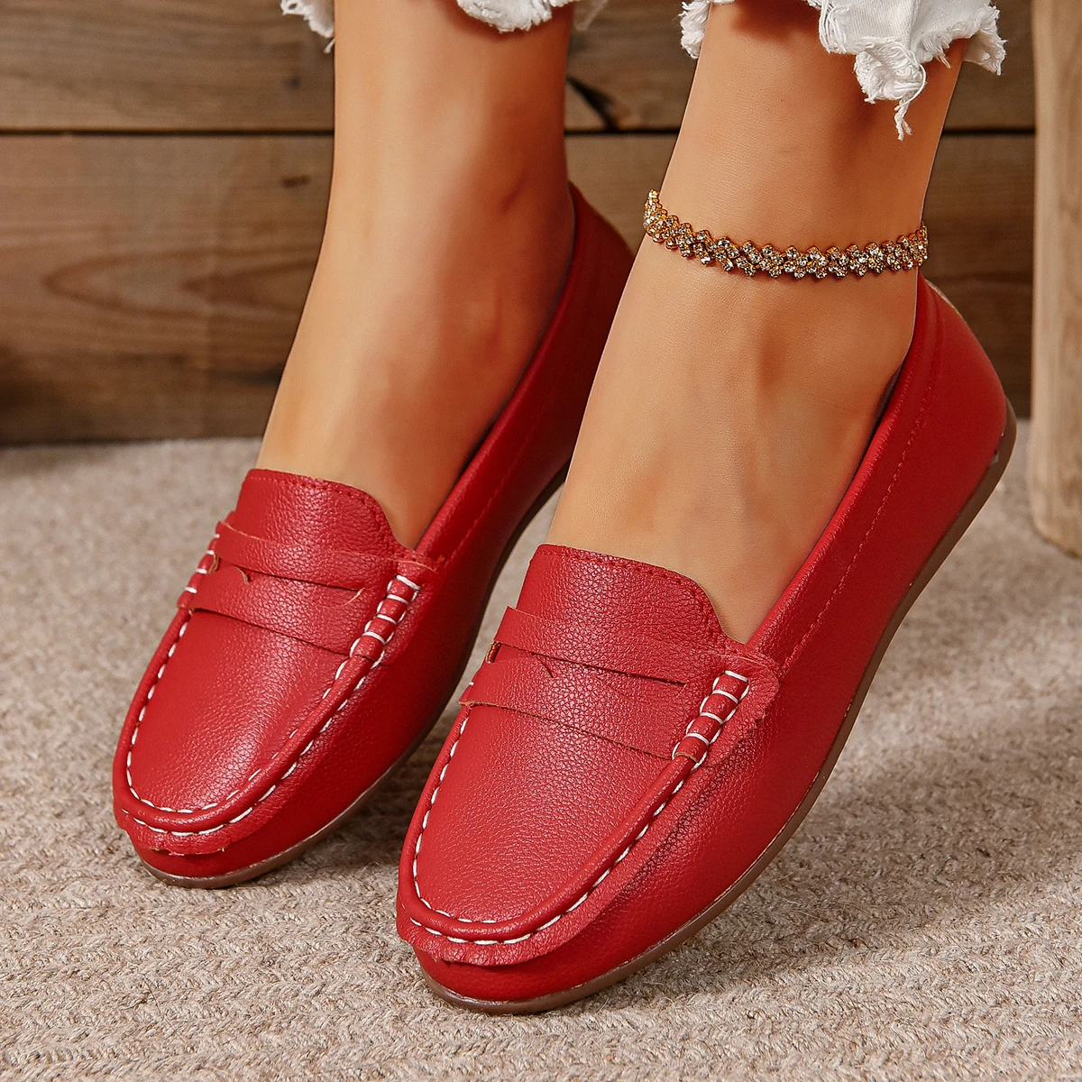 New Flats Shallow Loafers Women Walking Casual Shoes Designer Summer Comfort Soft Sole Shoes Brand Office Zapatillas De Mujer