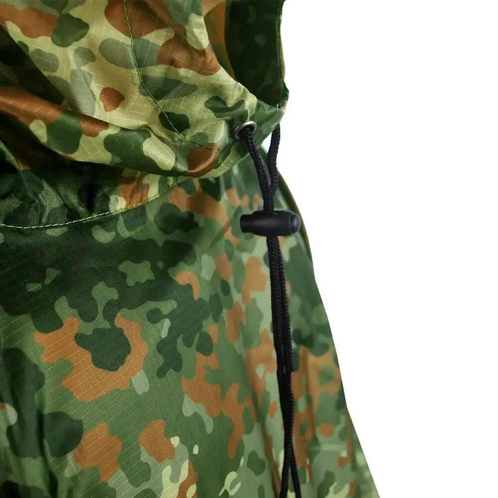 Tactics Flecktar Portable Camouflage Waterproof Rain Protection Cape Adult Poncho Raincoat Cloak Travel Rainproof Motorcycle Man - Image 2