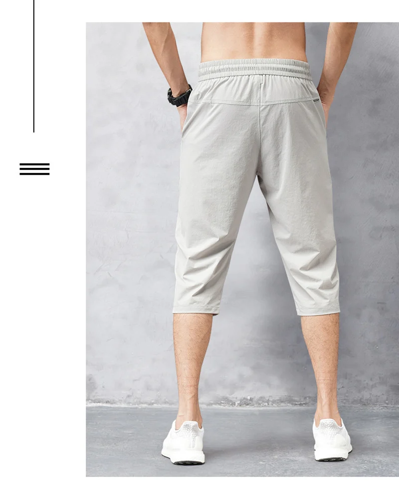Male Bermuda Board Quick Drying Beach Black Men's Long Shorts Men's Shorts Summer Breeches 2022 Thin Nylon 3/4 Length Trousers - Image 5