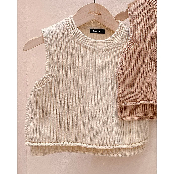 Baby Girls Sweaters Baby Girl Solid Sleeveless Pullover Vest Baby Boys Sweaters Knit Vest Kids Toddler Autumn Outerwear - Image 6