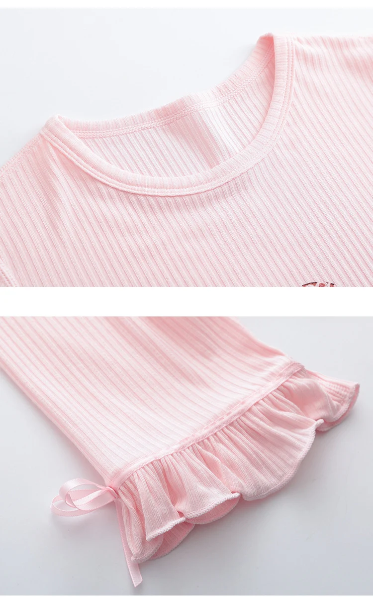 2022 Spring Summer Children Clothes Princess Pajamas For Girls Teenager Kids Soft Home Suits Half-sleeve Costume 3 6 10 12 Years - Image 5