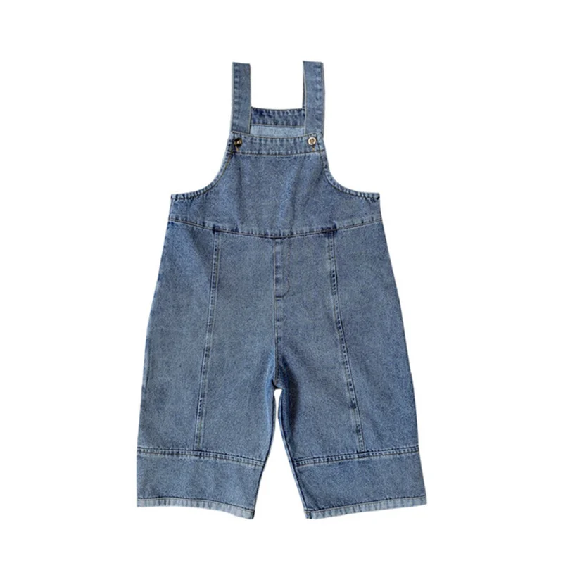Korean style Spring Fall Kids Children Oversized Wide Leg Denim Overalls Baby Clothes Boys Girls Loose All-match Casual Pants - Image 6