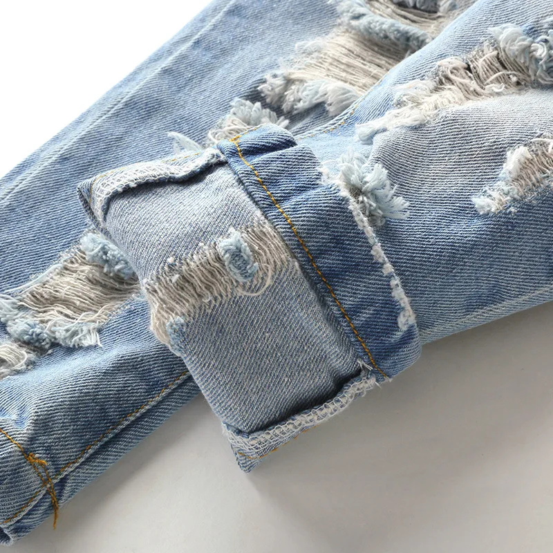 Boys girl hole Jeans pants Excellent quality cotton New casual children Trousers baby toddler Comfortable kids clothes Children - Image 5