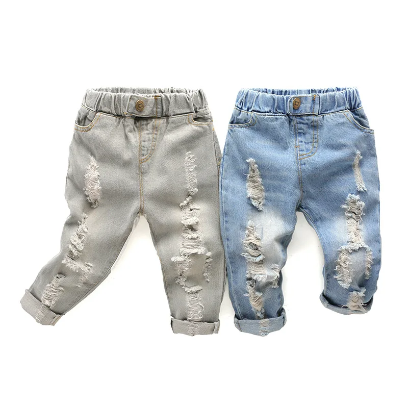 Boys girl hole Jeans pants Excellent quality cotton New casual children Trousers baby toddler Comfortable kids clothes Children - Image 2
