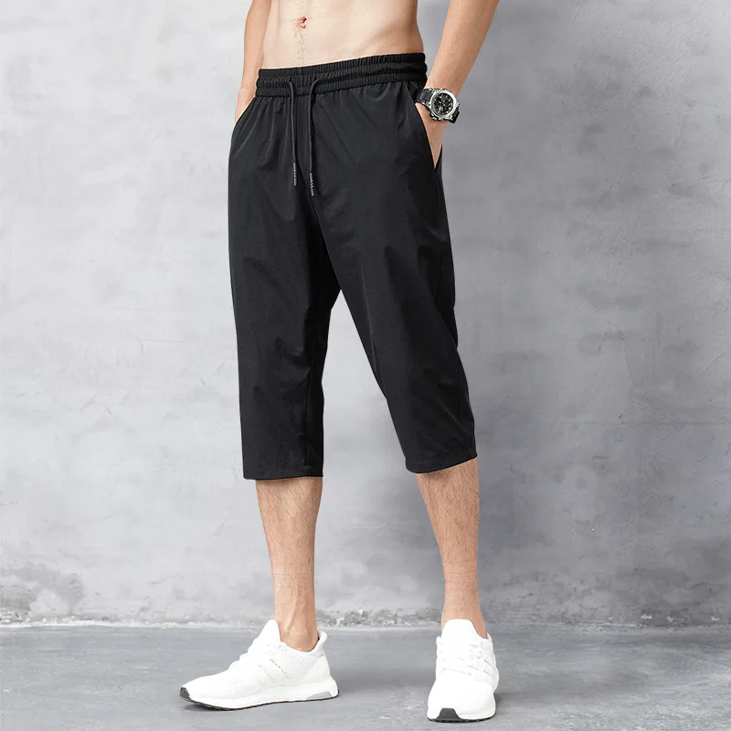 Male Bermuda Board Quick Drying Beach Black Men's Long Shorts Men's Shorts Summer Breeches 2022 Thin Nylon 3/4 Length Trousers - Image 4