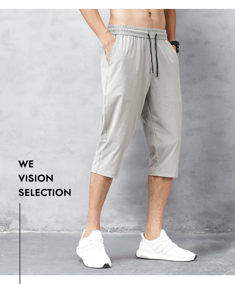 Male Bermuda Board Quick Drying Beach Black Men's Long Shorts Men's Shorts Summer Breeches 2022 Thin Nylon 3/4 Length Trousers - Image 6