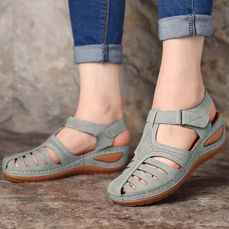 Women's Sandals Classics Summer Shoes For Women Summer Sandals Wedge Heels Sandalias De Mujer With Low Platform Footwear Female - Image 2