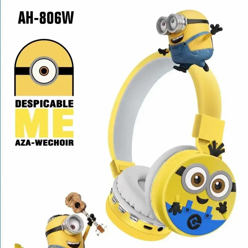 New Minions Wireless Headphones Movie Despicable Me Bluetooth Headset Stereo Music Gaming Headsets Sports Game Headset Kids Gift - Image 5