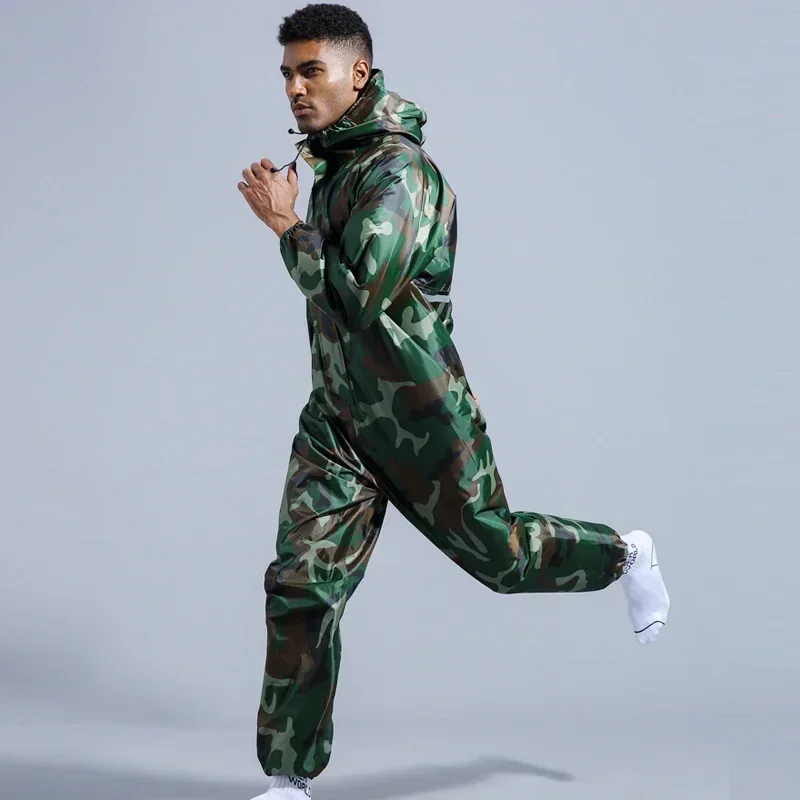 Raincoat /Conjoined Men Raincoat/overalls Men and Women Fission Rain Suit Rain Coat Hooded Womens Raincoat - Image 2