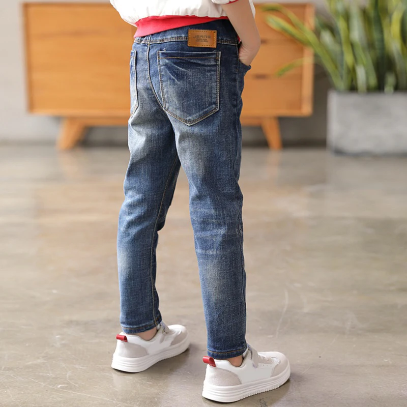 IENENS 4-11Y Boys Slim Straight Jeans Summer Classic Jean Bottoms Children Denim Long Pants Kids Baby Boy Casual Trousers - Image 3