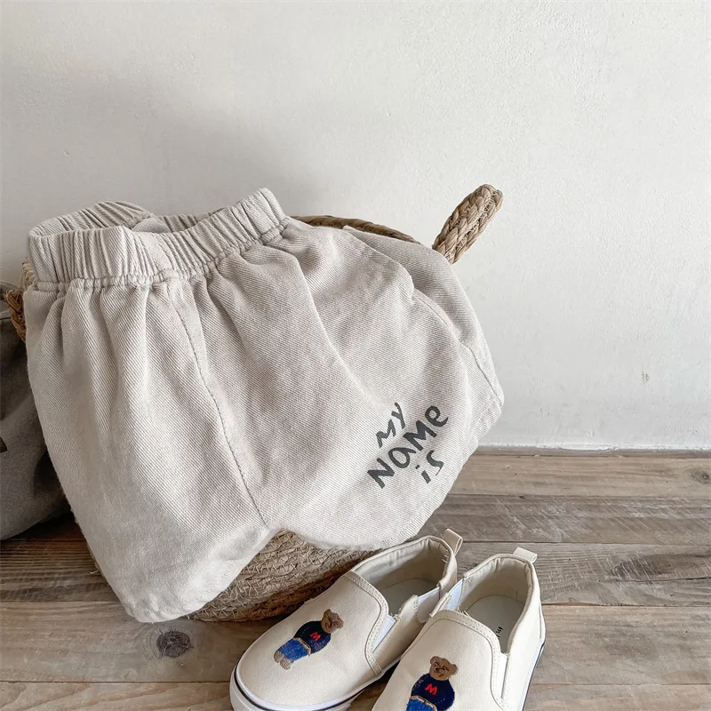 2025 New Fashion Letter Print Children Shorts Cotton Girls Casual Shorts Cute Baby Boys Beach Shorts Loose Kids Shorts Clothes - Image 5