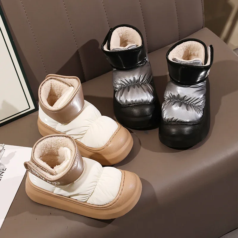 Women Winter Waterproof Snow Boots Ladies Casual Warm Ankle Boots Female Flat Outdoor Fashion Cotton Shoes - Image 5