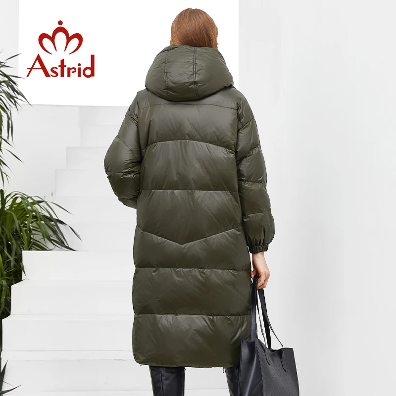 Astrid 2022 New Winter Down Jacket Women Long Hooded Large Lapels Fashion Warm Parkas Coat Hight Quality Female Outwear ZR-7570 - Image 5