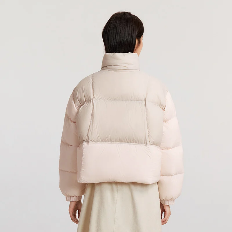 Semir Down Jacket Women Short Length Three-Resistant Oversize Winter 2024 New Letter Stand-Up Collar Top - Image 6