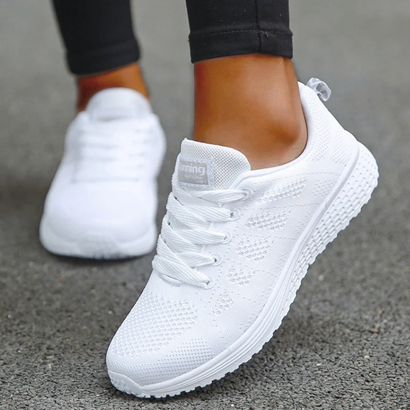 Women Flats Fashion Lightweight Shoes Women Lace Up Nurse Shoes Round Toe Sneakers Women Shoe Walking Shoes Woman Plus Size - Image 2