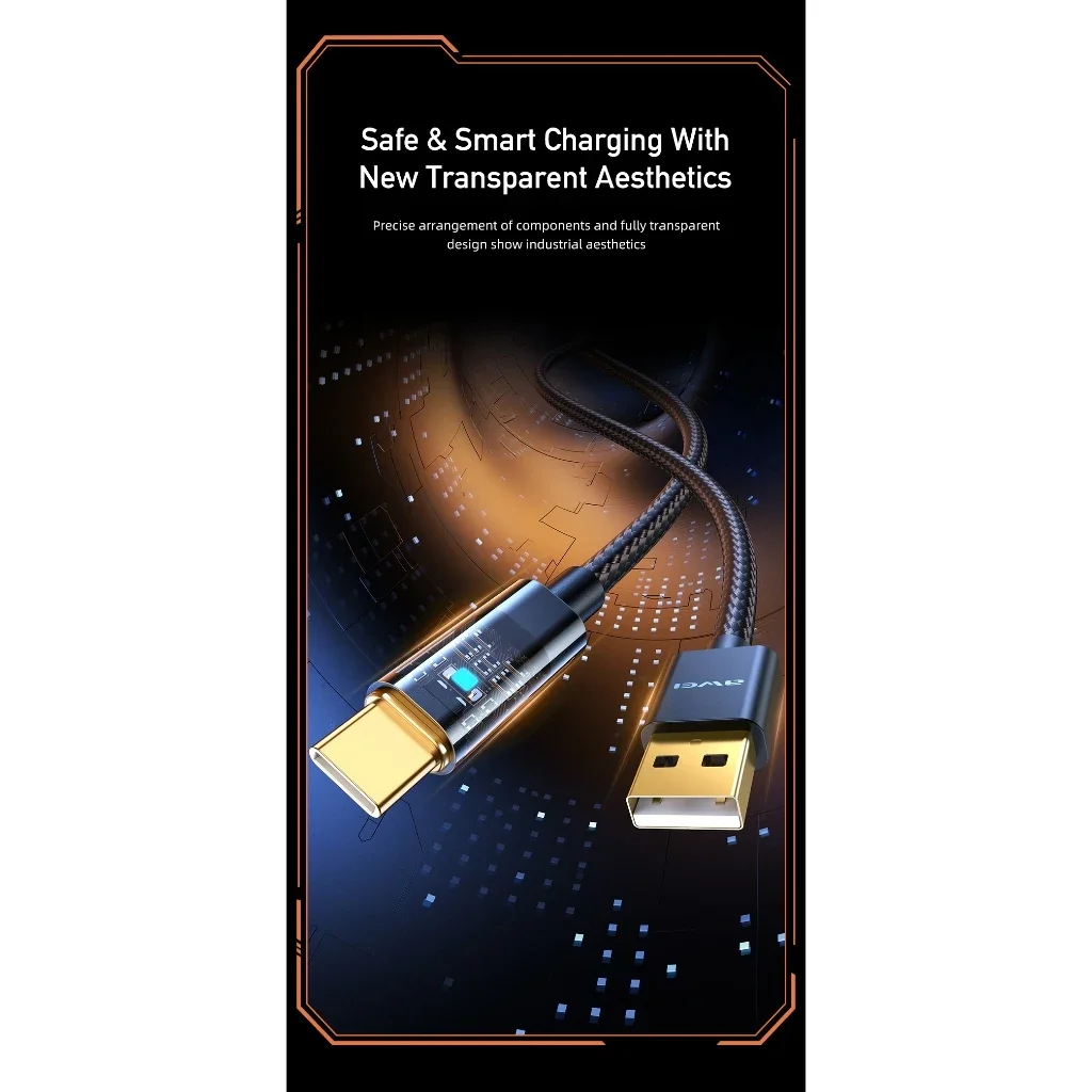 Awei CL-139 100W Super Fast Charging USB Micro Cable Android Micro For Micro USB Fast Charging Cable Nylon Braided Cable - Image 3