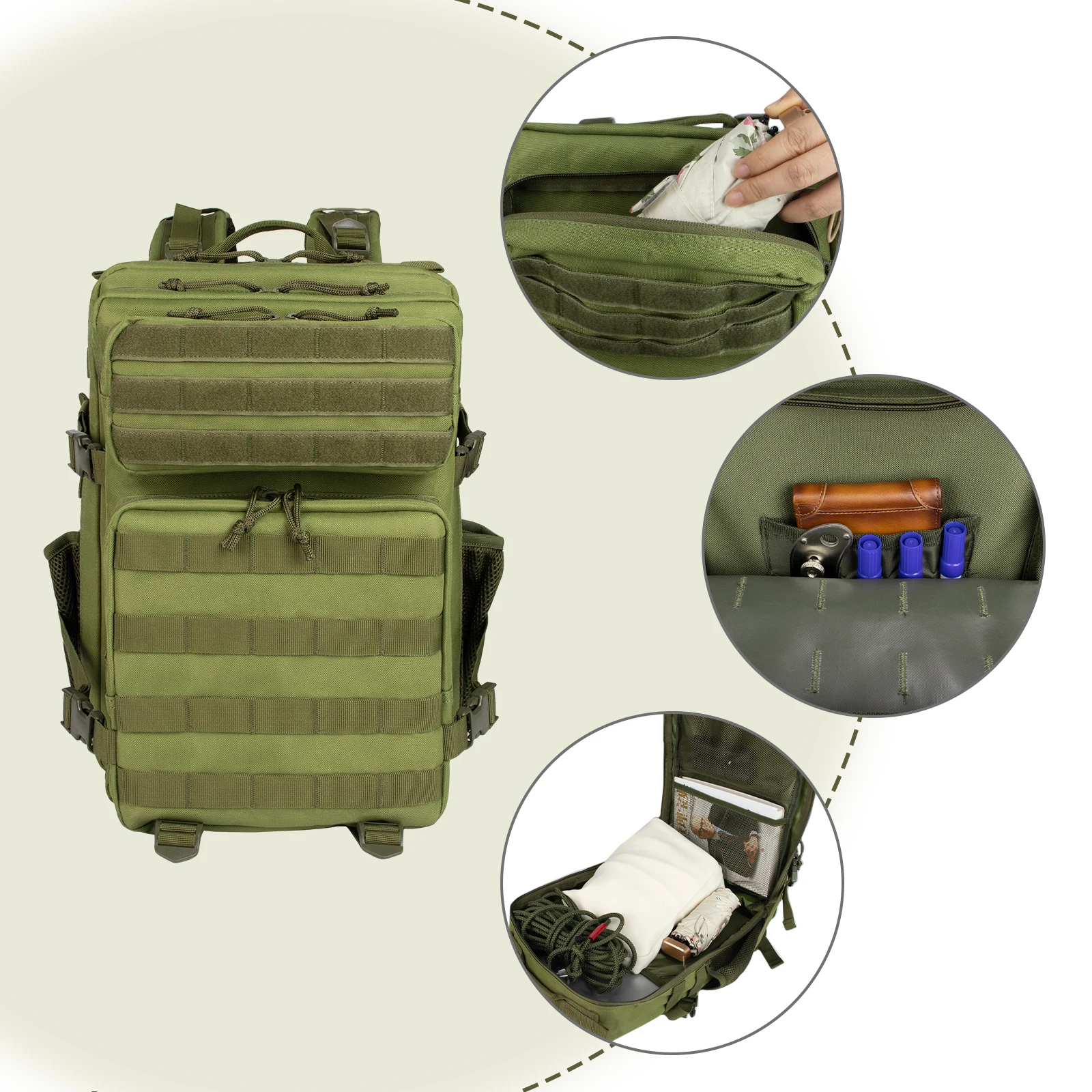 35l Tactical BackPack for Men Highland Assault Big Army Pack 3 Day molle bug out back with Water Cut back outdoor camping hiking - Image 6