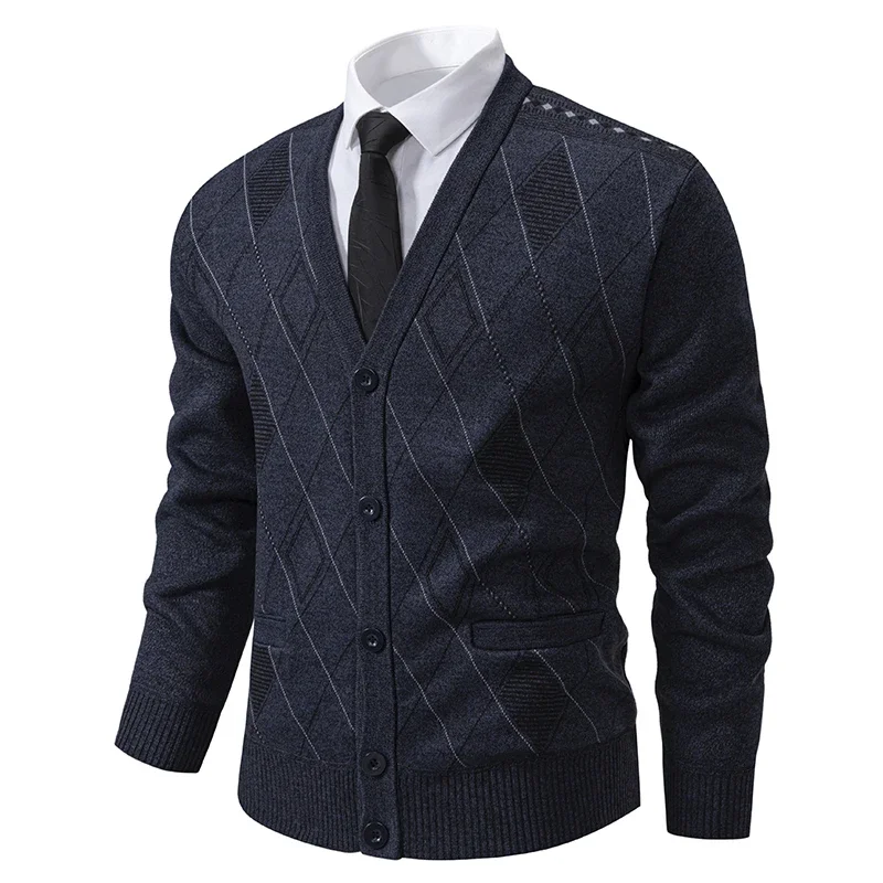 Men Cardigans Knitted Sweaters 2024 Autumn Winter Warm Top Thick Vintage Casual Fashion Button Up Cardigans Jackets Men Clothing - Image 3