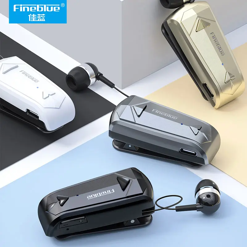 Fineblue F520 Mini Wireless Earphone Bluetooth 5.3 Retractable Portable Headset Calls Remind Vibration Sport Run Headphone - Image 3