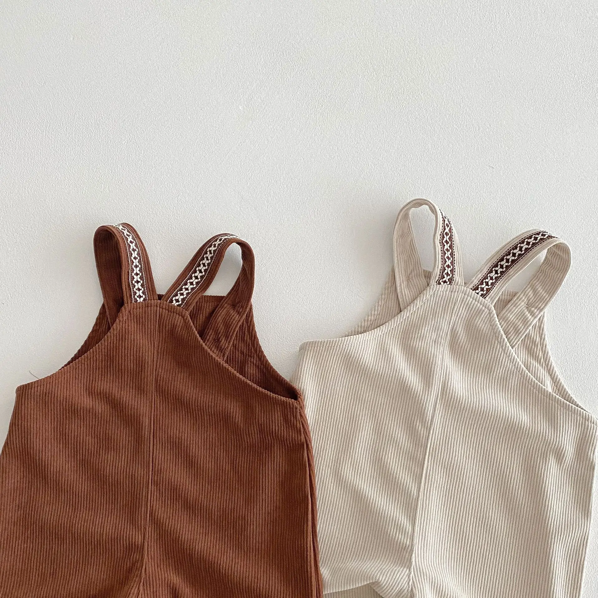 2025 Spring New Children Loose Corduroy Overalls Baby Girls Solid Casual Pants Boys Comfortable Strap Trousers Kids Clothes - Image 4