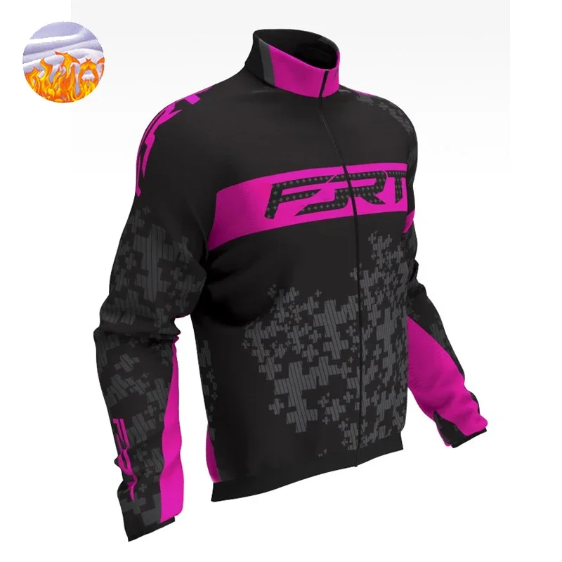 Winter Jacket Thermal Fleece Men Team Cycling Jacket Long Sleeve Jersey Suit Mtb Road Bike Clothes Ciclismo Hombres - Image 2