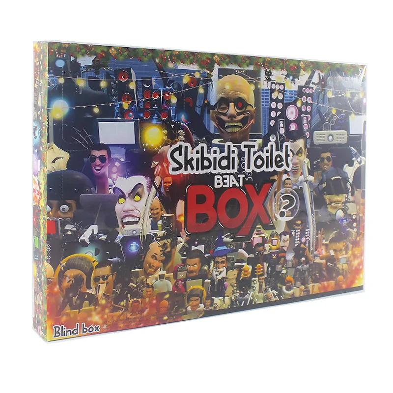 Christmas Calendar Mysterious Box Anime Figure Skibidi Toliet Man Vs. Surveillance Man Surprise Blind Box Funny Doll Gift Box - Image 6