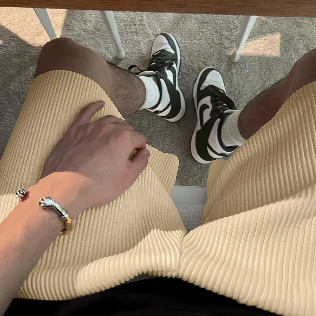 2025 Summer New High Quality Niche Miyake Pleated Tie Shorts High Waist Straight Fashion Design Men's Five-minute Pants Spot - Image 4