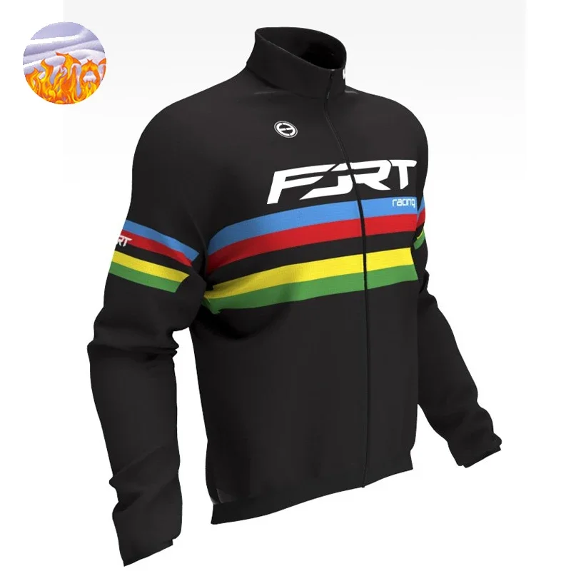 Winter Jacket Thermal Fleece Men Team Cycling Jacket Long Sleeve Jersey Suit Mtb Road Bike Clothes Ciclismo Hombres - Image 5