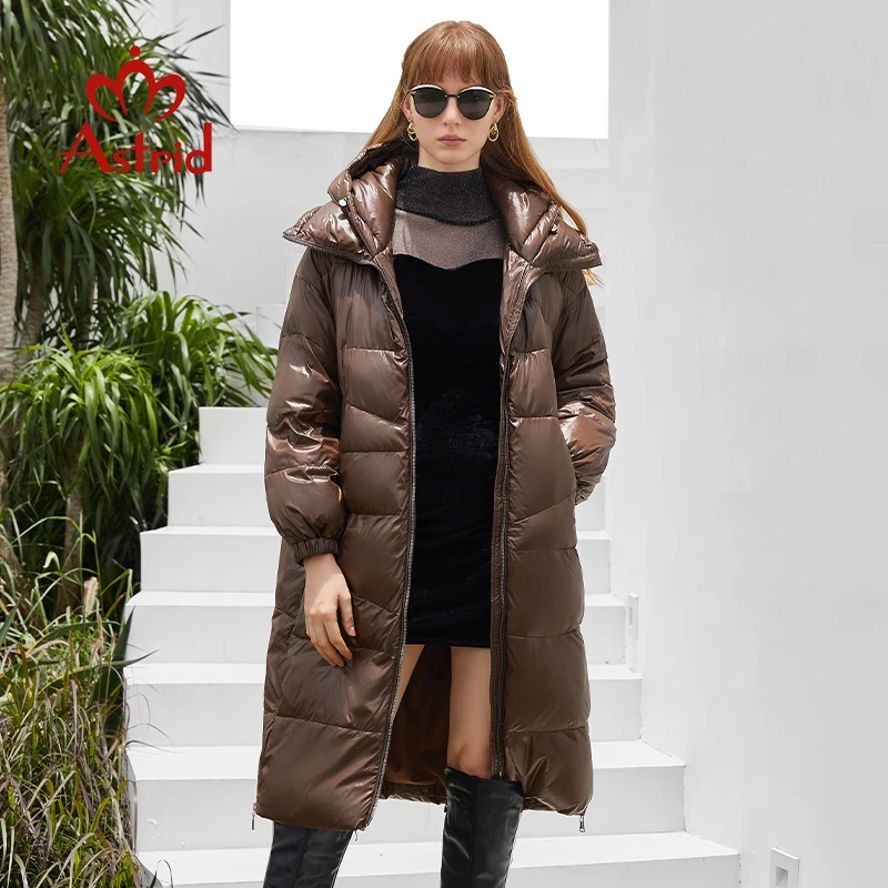 Astrid 2022 New Winter Down Jacket Women Long Hooded Large Lapels Fashion Warm Parkas Coat Hight Quality Female Outwear ZR-7570 - Image 4